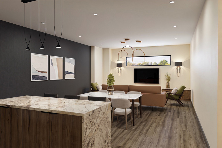The social lounge and party room