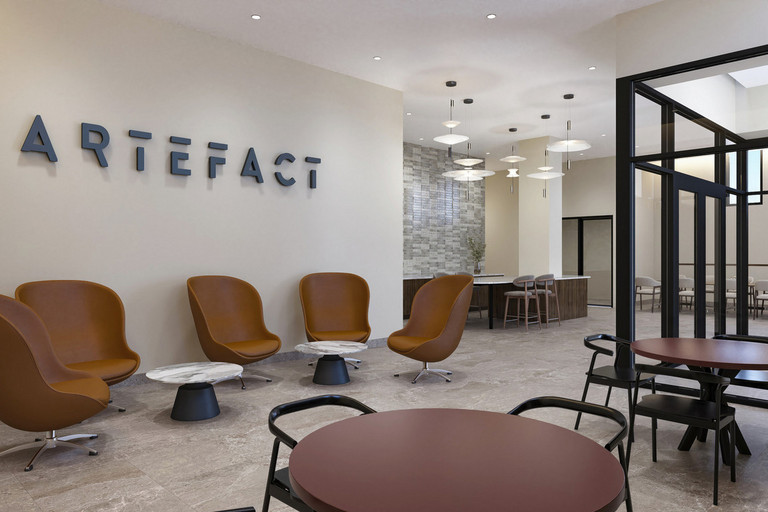 The ARTEFACT lobby and co-working lounge